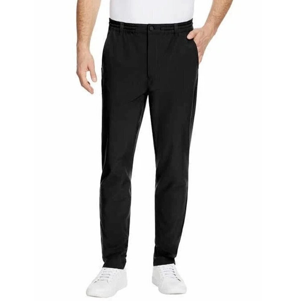 Marc New York Andrew Marc Commuter Men's 32/32  Black Slim Fit Pants Polyester
